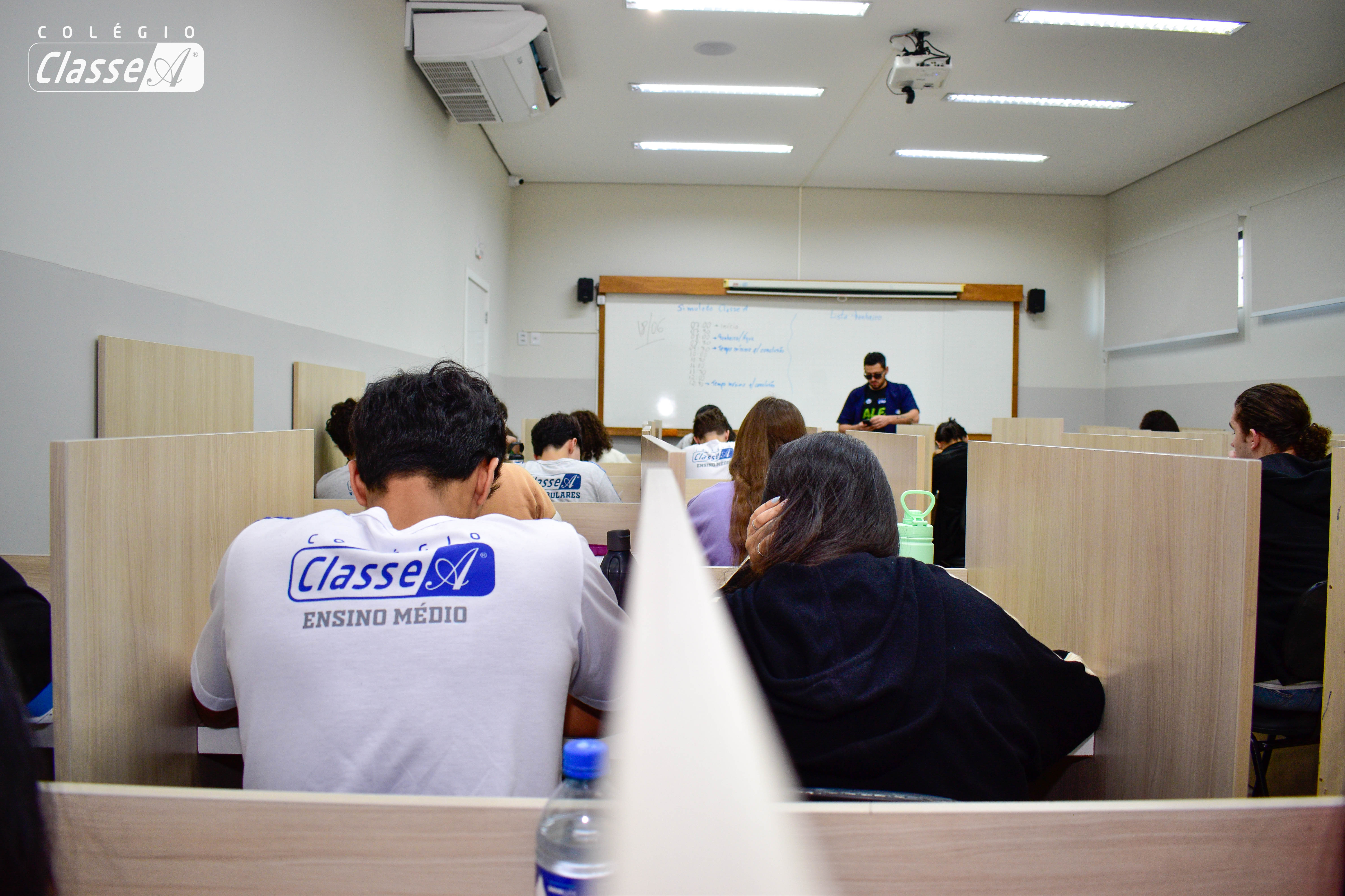 Hoje foi dia de simulado no Colégio Classe A!